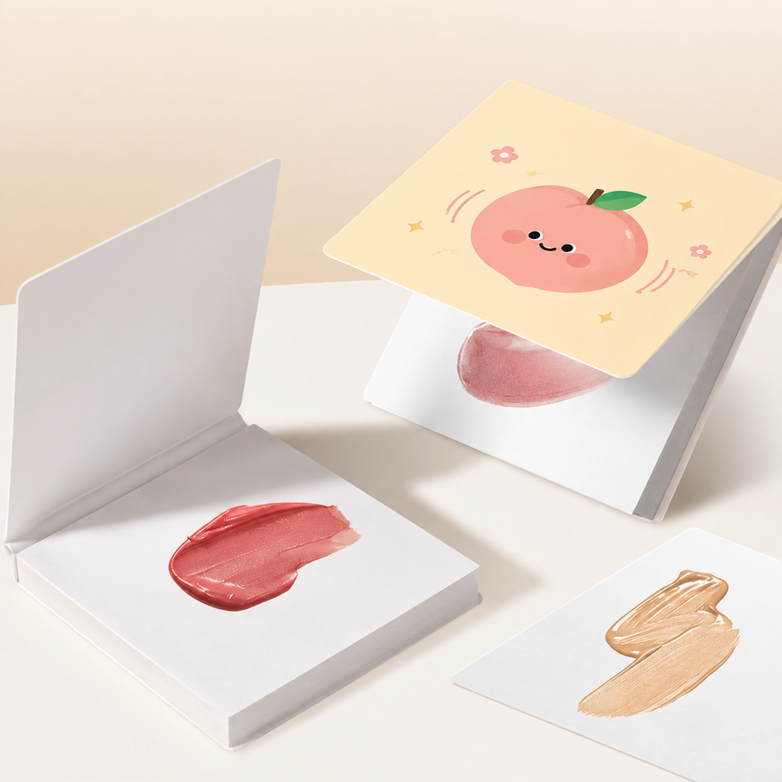 Multi-Functional Makeup Palette Paper — Disposable Tear-Off Sheets for Lipstick, Foundation & Nail Art (4 Macaron Colors) - Image 2