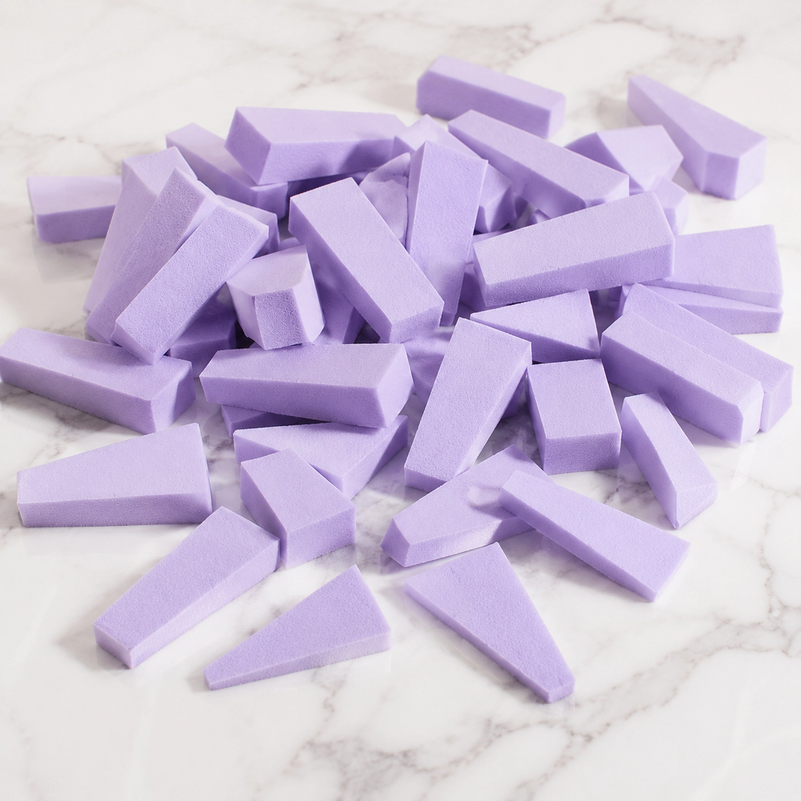 Lavender Purple Makeup Sponge Set — Multi-Shape Beauty Blender for Foundation, Concealer & Powder (5 Colors) - Image 13