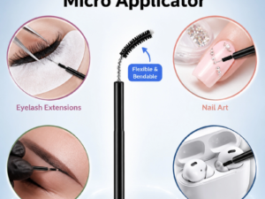 Disposable Micro Applicator Brushes 100pcs — Ultra-Fine Fiber Tips, Precise Application, Hygienic & Multi-Use (Black)