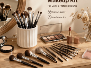 Professional Makeup Brush Set 25pcs — Full-Face Coverage Kit, Soft Bristles, Black Lacquered Handle with Silver Ferrule