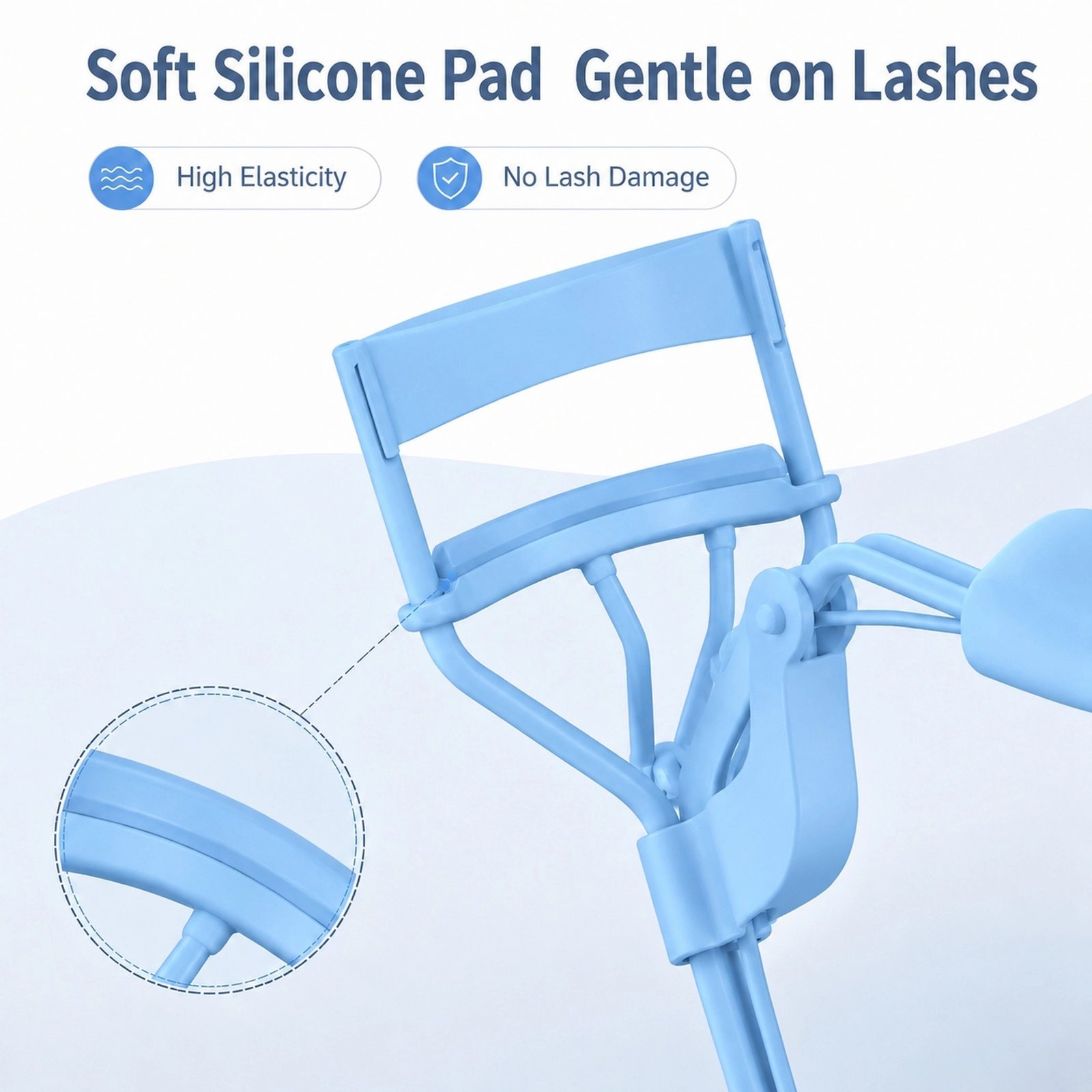 Sky Blue Eyelash Curler — Natural Curl & Long-Lasting Hold, Ergonomic Handle, Lightweight 28g - Image 4
