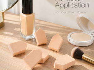Multi-Angle Makeup Sponge Set 15pcs — Wet & Dry Use, Non-Absorbent, Flawless Application (Skin Tone)