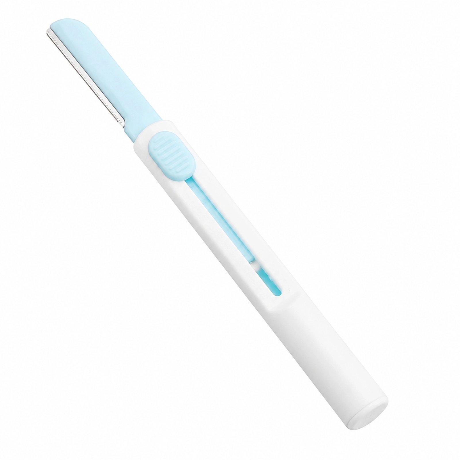 Sky Blue Retractable Eyebrow Razor — Portable Design, Safety Guard Blade, Gentle & Compact (Sky Blue) - Image 4