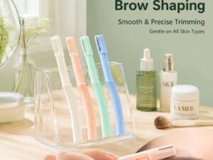 Dual-Head Eyebrow Razor with Built-in Comb — Safety Guard, Beginner-Friendly, Macaron Colors