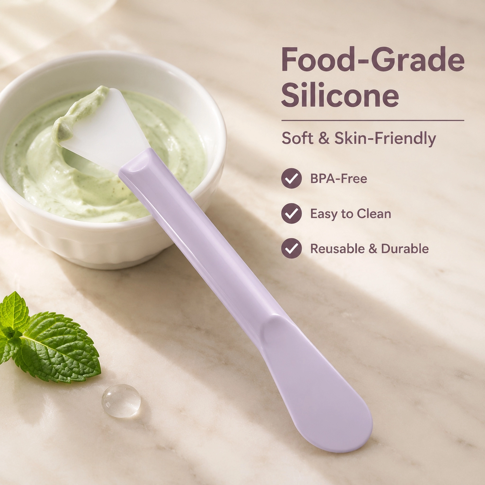 Dual-Ended Silicone Facial Mask Brush — Food-Grade Silicone, Even Application, Easy Clean (Multi-Color) - Image 5