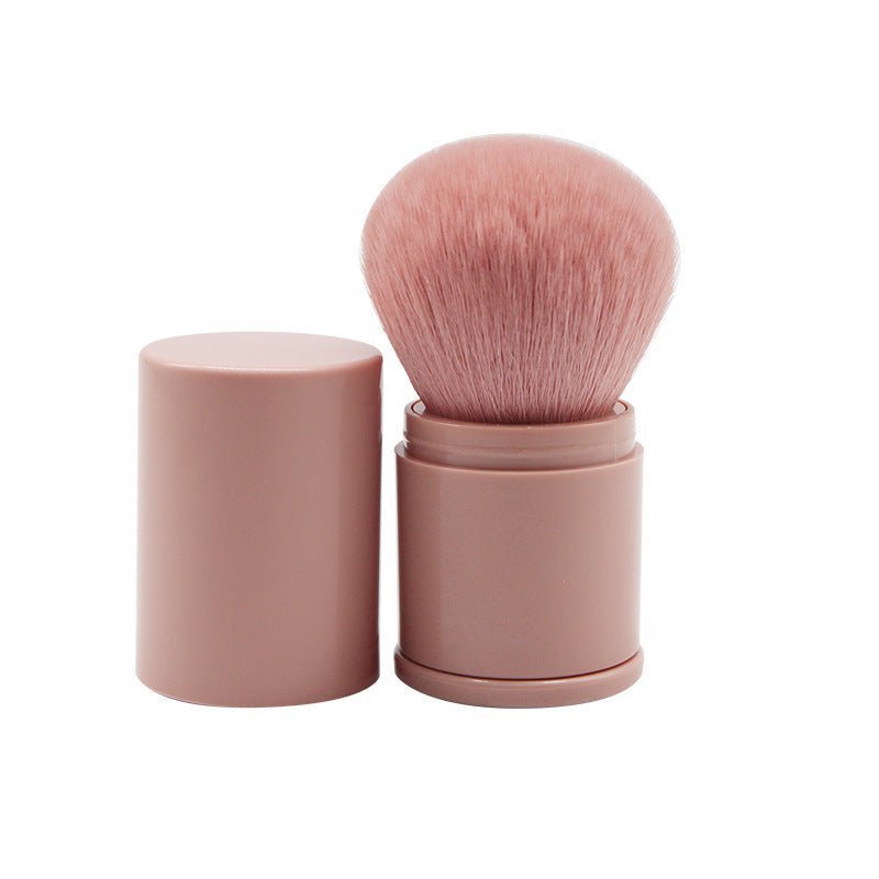Retractable Powder Blush Brush — Soft Nylon Bristles, Portable Design with Protective Lid for Travel - Image 5