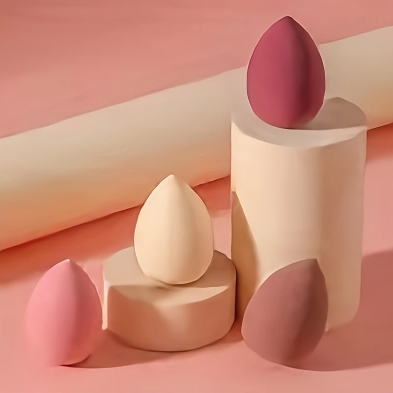 4pcs Makeup Sponge Blender Set — Non-Latex Beauty Sponges, Wet & Dry Use for Flawless Foundation - Image 2