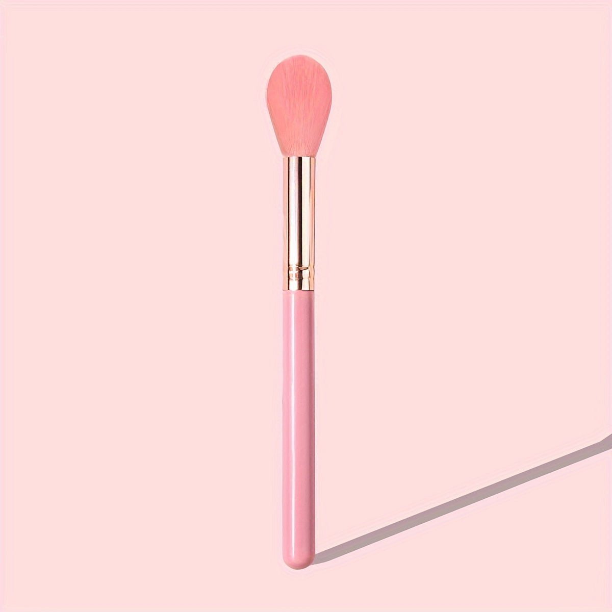 Premium Nylon Bristle Highlighter Brush — Soft Synthetic Fibers, High Powder Pick-Up, Natural Luminous Finish - Image 4