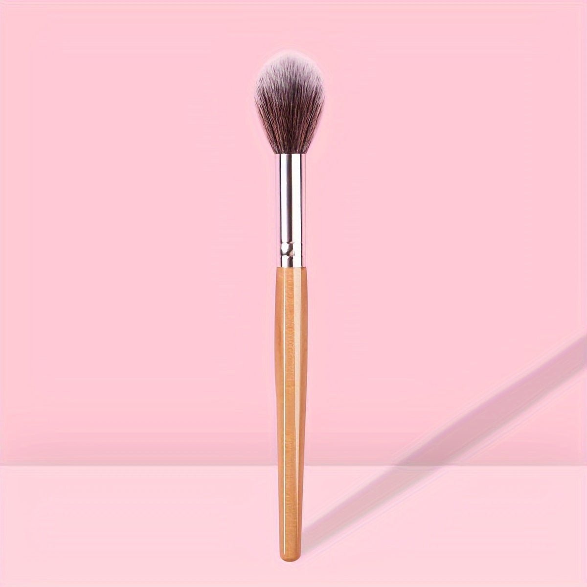 Premium Nylon Bristle Highlighter Brush — Soft Synthetic Fibers, High Powder Pick-Up, Natural Luminous Finish - Image 3