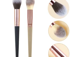 Premium Flame Design Highlighter Brush: Soft, Angled, Ideal for Daily and Professional Makeup