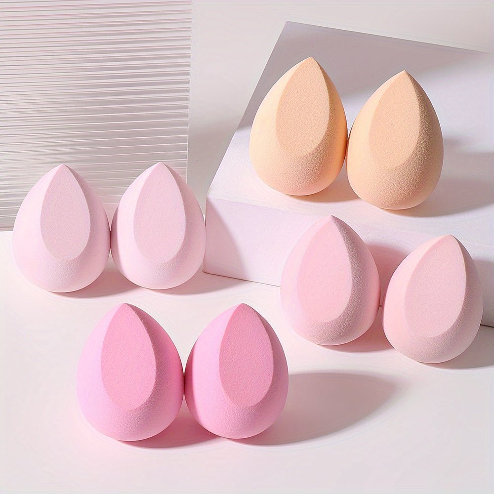 Premium Pink Makeup Sponges 8pcs — Hydrophilic Polyurethane, Streak-Free Blending for Foundation & Powder - Image 2